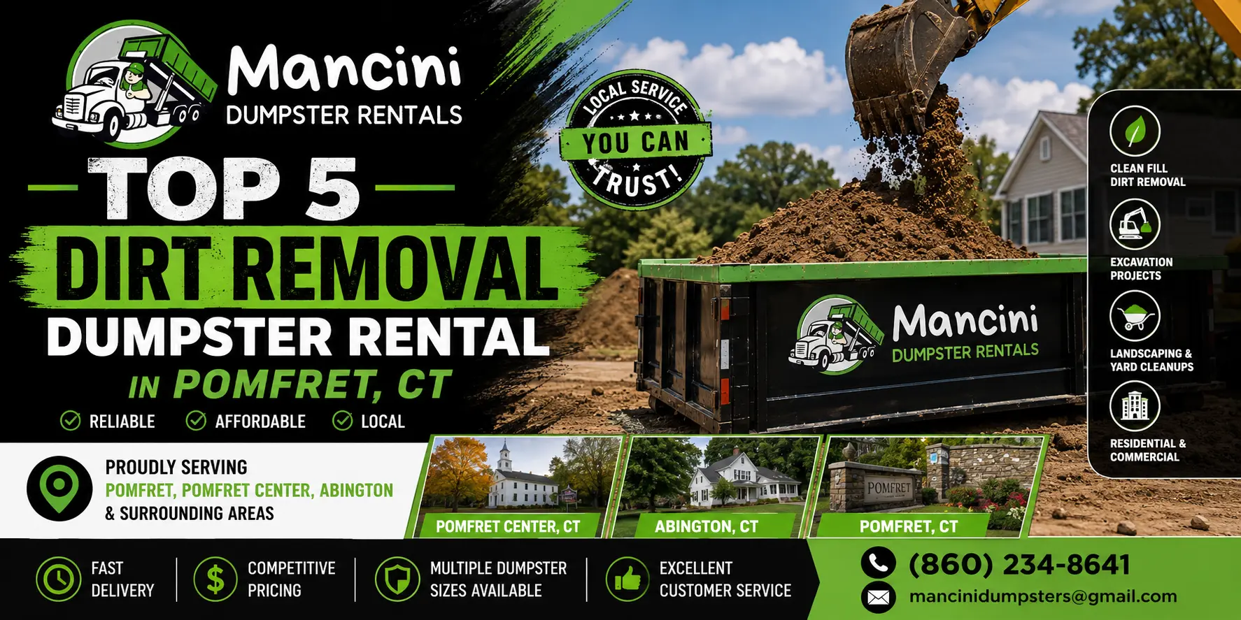 dirt removal dumpster
